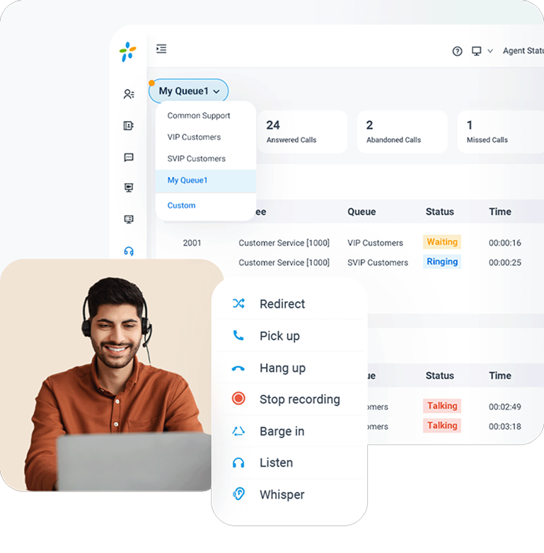 Aloo call center solution preview